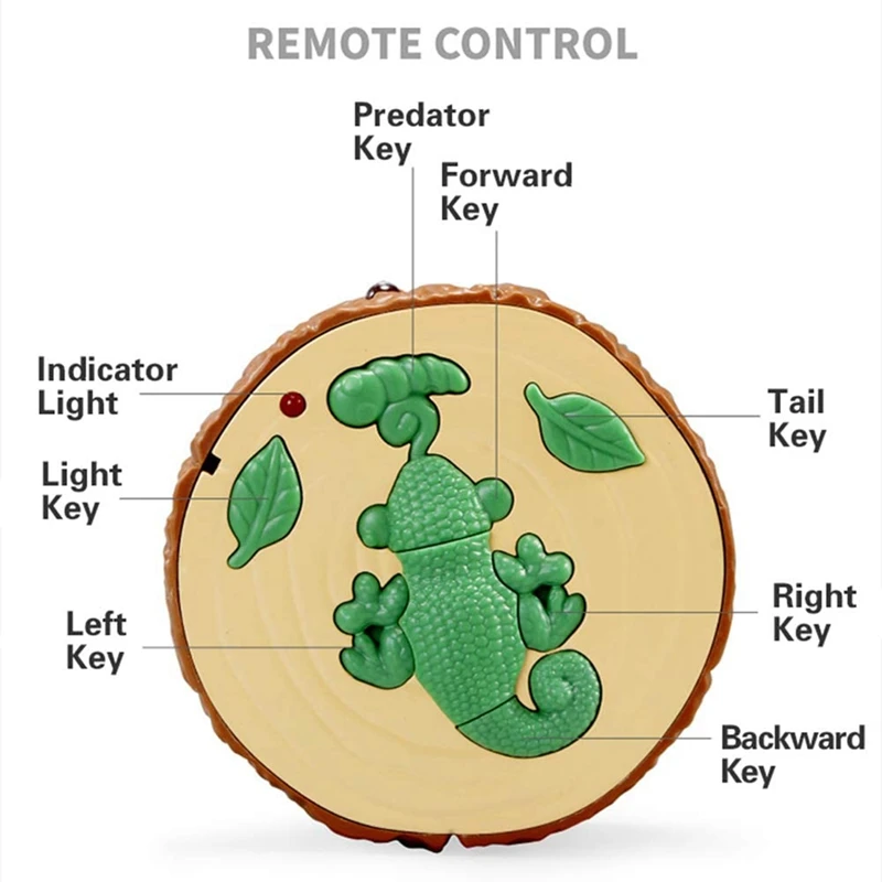 

Remote Control Chameleon Toy Realistic Animal Infrared RC Chameleon Fake Toys Electric Joke Toys Robot for Kids Adults