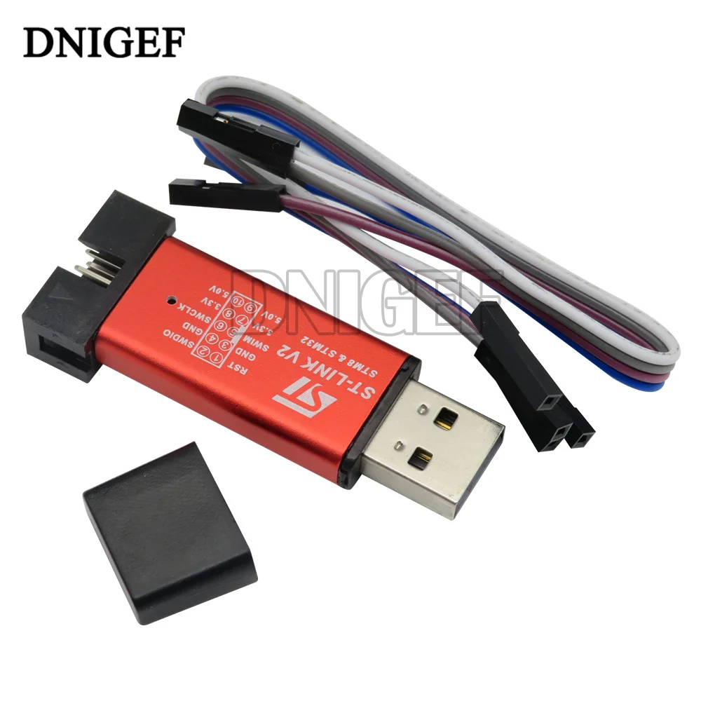DNIGEF 1 шт. ST-LINK V2 Stlink ST-Link Mini STM8 STM32 симулятор загрузки программирования с крышкой |