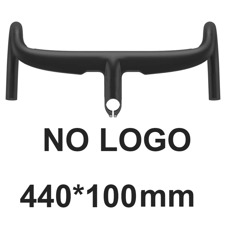 NO LOGO 440X100mm AERONOVA велосипедный интегрированный ручки углеродный руль для шоссейного велосипеда Руль 28,6 мм гоночный велосипед руль 400/420/440 мм - Цвет: NO LOGO 440X100mm