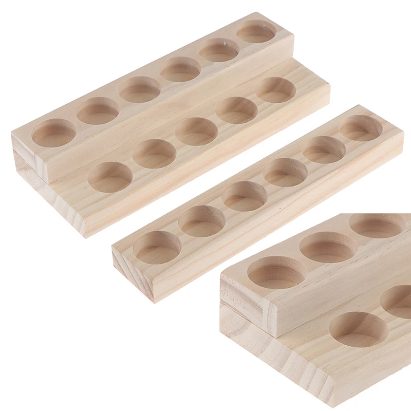 Натуральное дерево 1/2 ярусов ароматерапия Духи Эфирное масло Дисплей Органайзер для хранения стойки