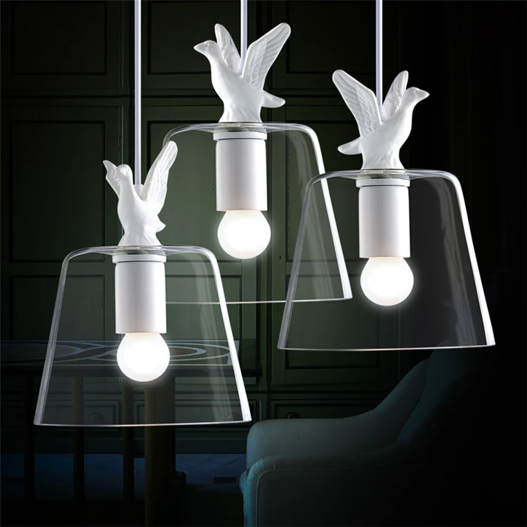 Современное бытовое освещение круглая стеклянная люстра для кухни столовой бара