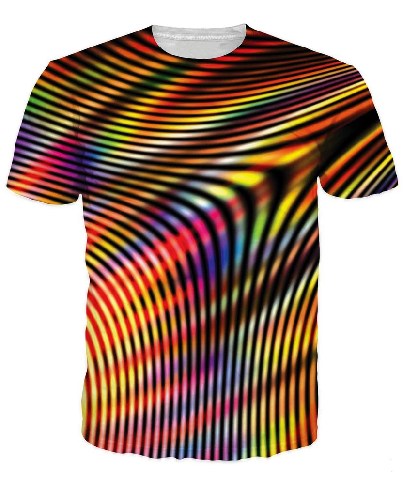 

Outerwear Streetwear Hologram Melt T-Shirt Summer Style Casual Crewneck Tshirts Women Men Fashion Clothing 3d Print Shirt Tees