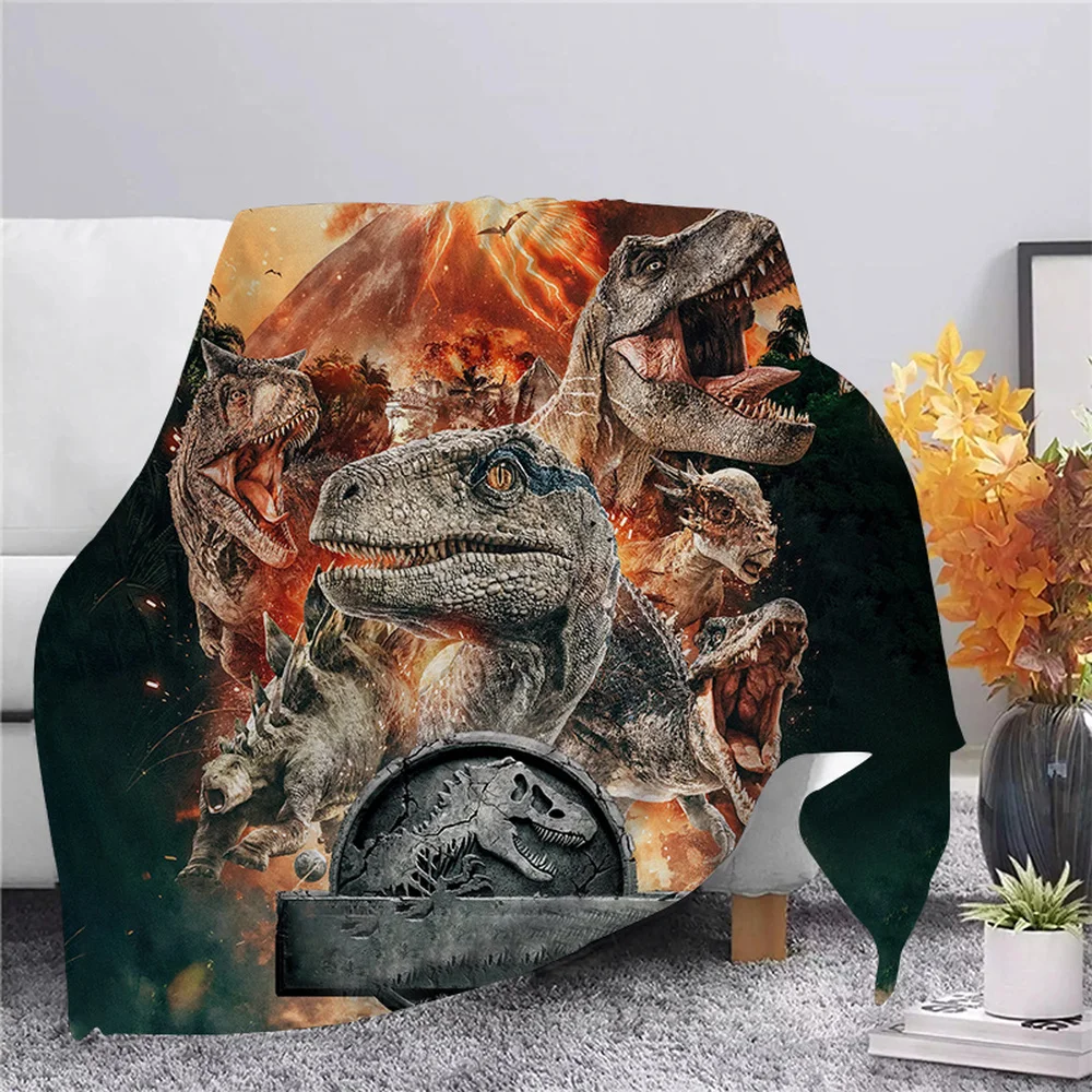 

CLOOCL Jurassic Dinosaur Flannel Blanket 3D Print Throw Blanket for Adult Home Decor Bedspread Sofa Bedding Quilts Drop Shipping