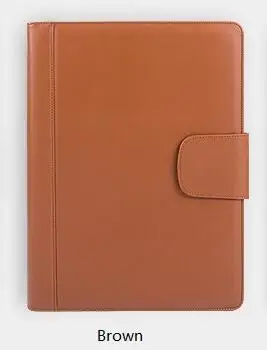A4 многофункциональный офисный стол органайзер Padfolios, бизнес ноутбук с калькулятором и спиральными напильниками сумки - Цвет: Коричневый