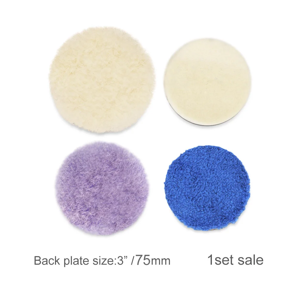 3inch Wool Pad SPTA 32 шт. Т-образные полировальные поролоновые подушечки для восковой депиляции автомобильные детали Полировочный диск шерстяные полировальные подушки для электрической дрели полировщик - Цвет: 3inch Wool Pad