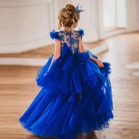 stunning show royal blue flower girl dresses toddler princess quality communion birthday pageant robe de demoiselle custom made