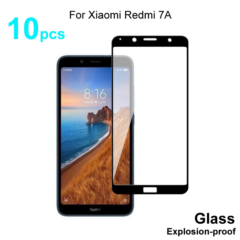 Полное покрытие закаленное стекло для Xiaomi Redmi 7A защита экрана Защитное 7A|Защитные