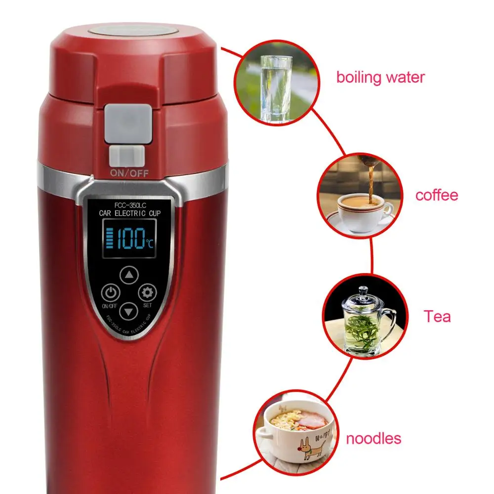 Автомобильный Электрический чайник с контролем температуры 12 В 24 умная чашка