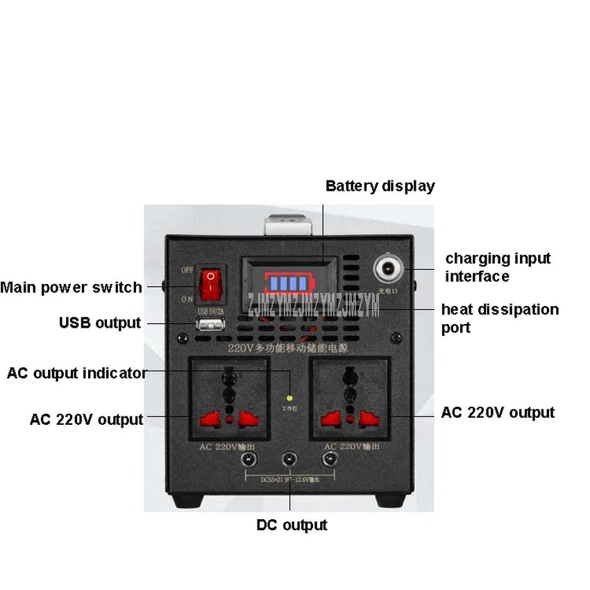 Источник питания для хранения энергии 500 мА/мА выход Вт переменного тока внешний