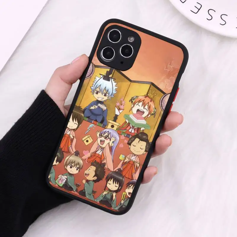 

GINTAMA amine Phone Case Matte Transparent For iPhone 12 Mini 11 Pro XR XS Max 7 8 Plus