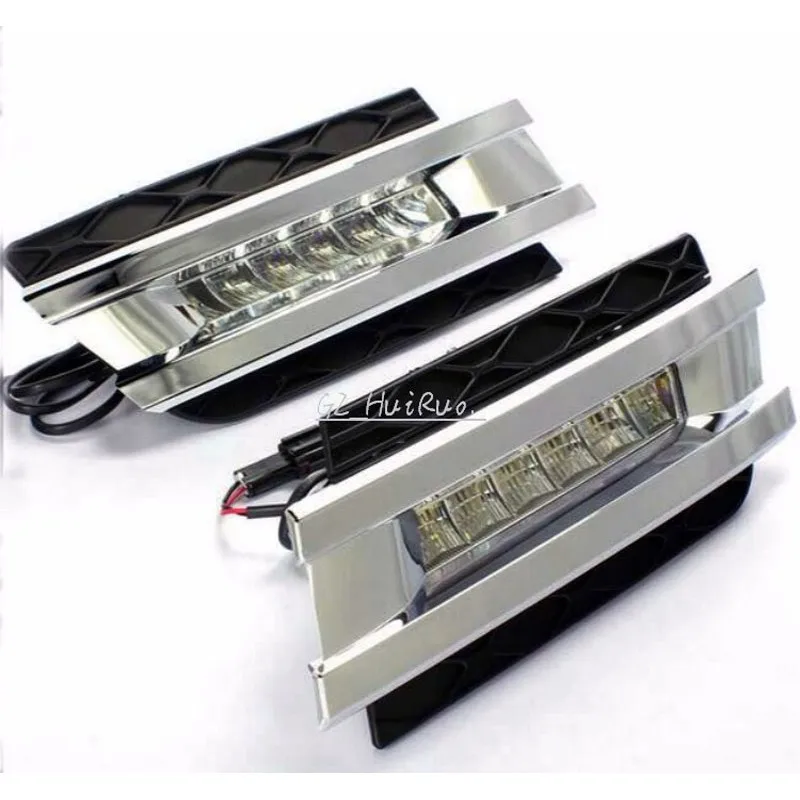 2x Светодиодный Противотуманные фары светильник LED DRL с крышкой противотуманных