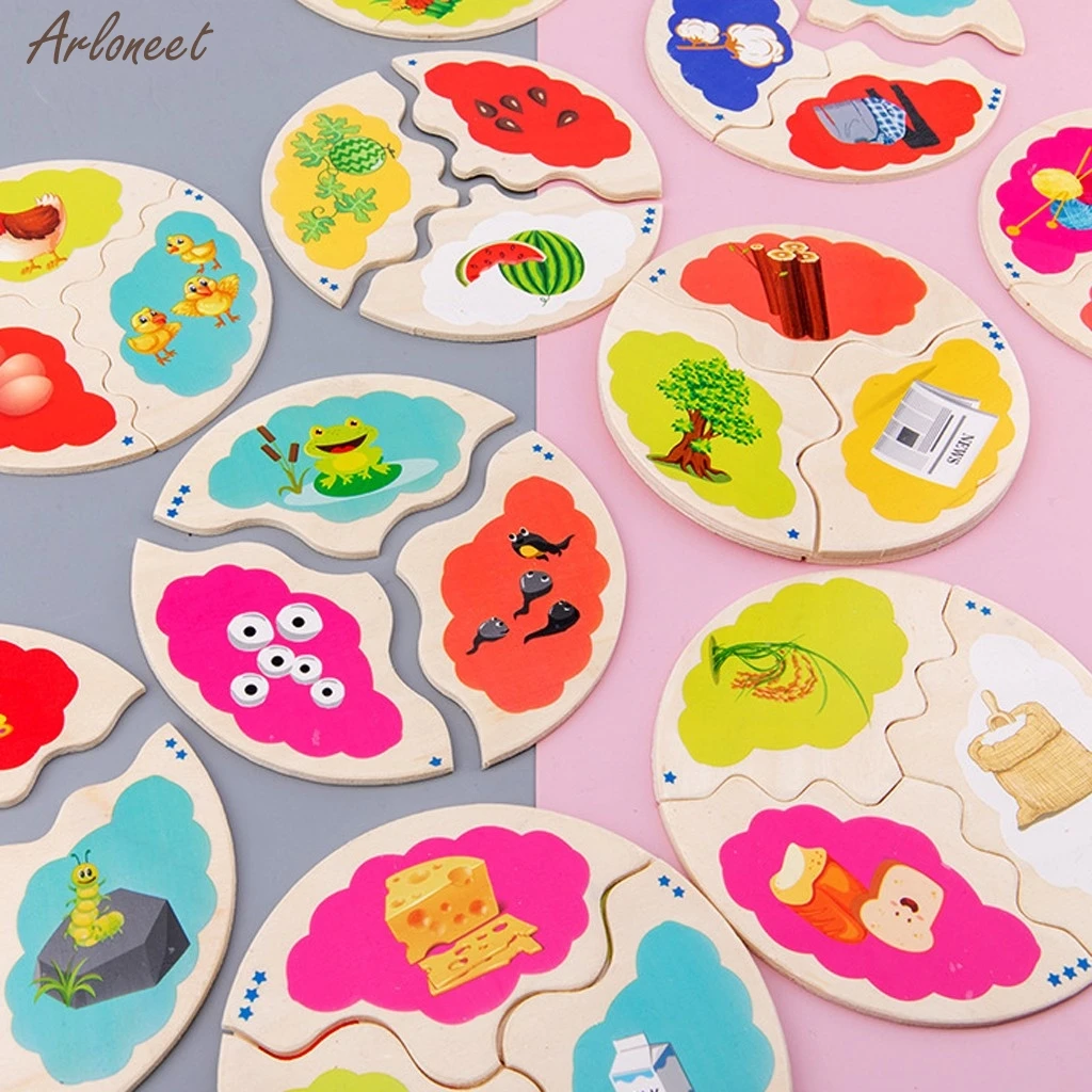 

Wooden Children's Animal And Plant Growth And Cultivation Awareness Puzzle Toy Children's Toy Picture Puzzle Toy New Puzzles