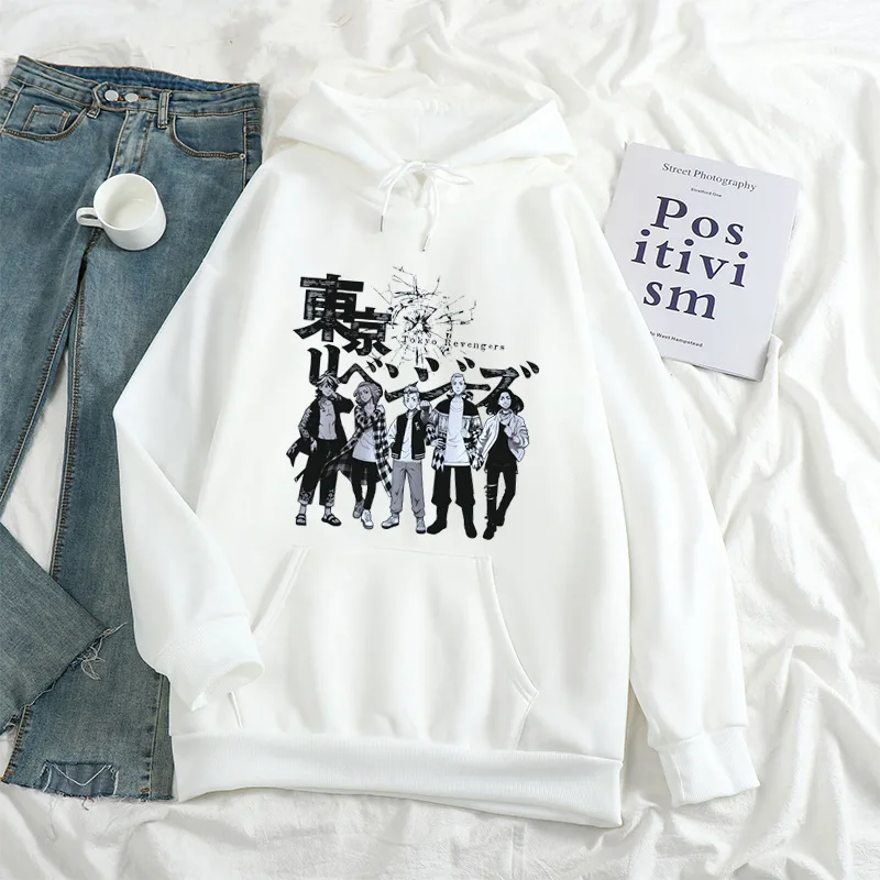 Толстовка Мужская/Женская свободного покроя с капюшоном и принтом аниме |