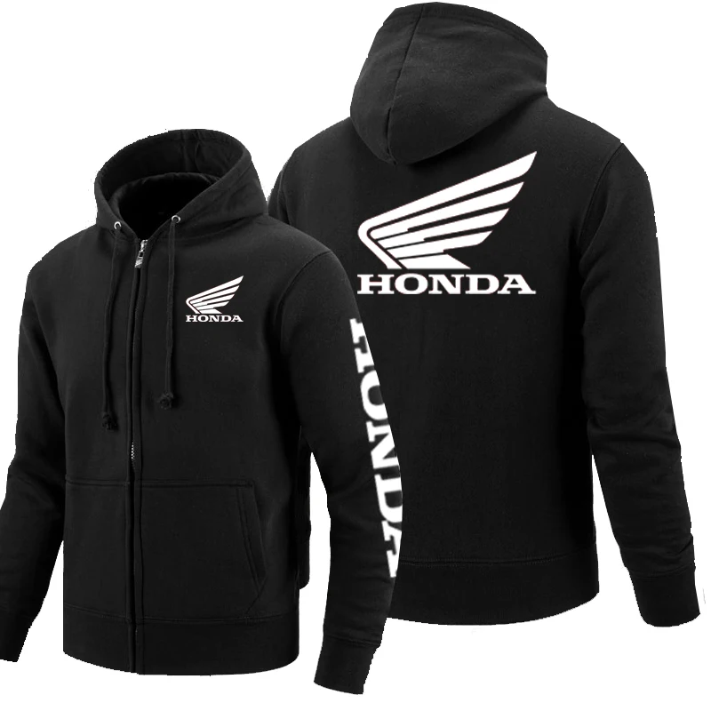 

2021 Autumn Men Hoodie Honda Car Wing Logo Print Hoodie Zipper Sweatshirt Fashion Pullover Outdoor Sportswear Men Women Clothing