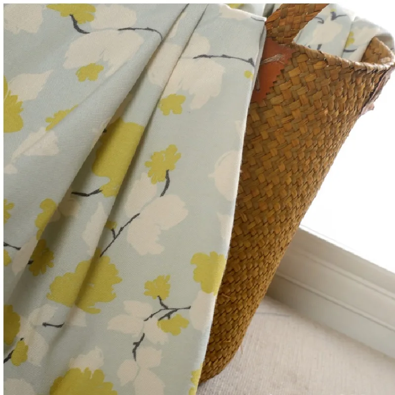 

Modern Simple Pastoral American Curtains Polyester Cotton Printing for Living Room Bedroom Study Curtains Tulle Custom