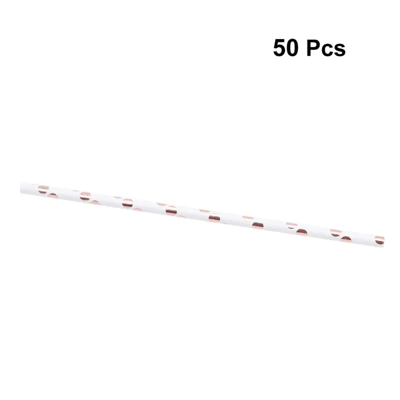 50 шт. одноразовые соломинки для питья милые Креативные крафт бумага Экологичные