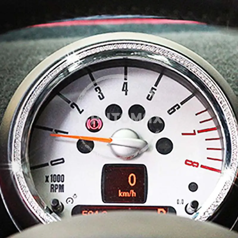 KJAUTOMAX для Mini Cooper R50 R52 R53 цинковый сплав хрустальное кольцо тахометр украшение |