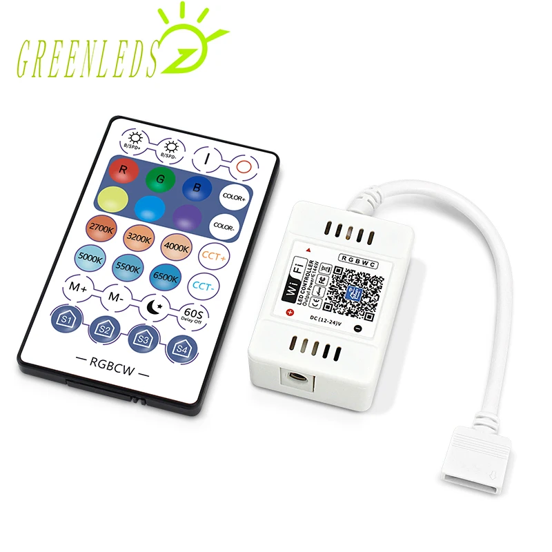 Светодиодный контроллер WIFI Music RGBWW 28Key пульт дистанционного управления 144W DC12-24V