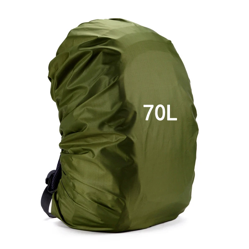 Army Green 70L Дождевик нейлоновый Камуфляжный армейский зеленый 35-80 л легкий водонепроницаемый рюкзак сумка дождевик для пешего туризма кемпинга дорожная сумка - Цвет: Army Green 70L