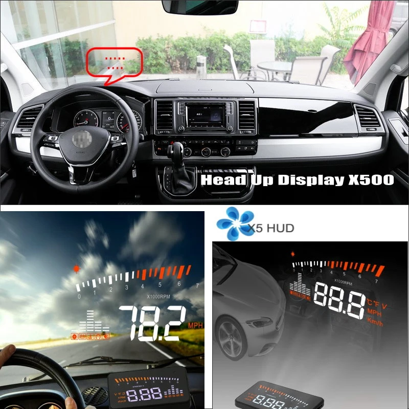 Car HUD Head Up Display For Volkswagen VW T5 Transporter Caravelle Refkecting Windshield Screen Safe Driving Screen Projector