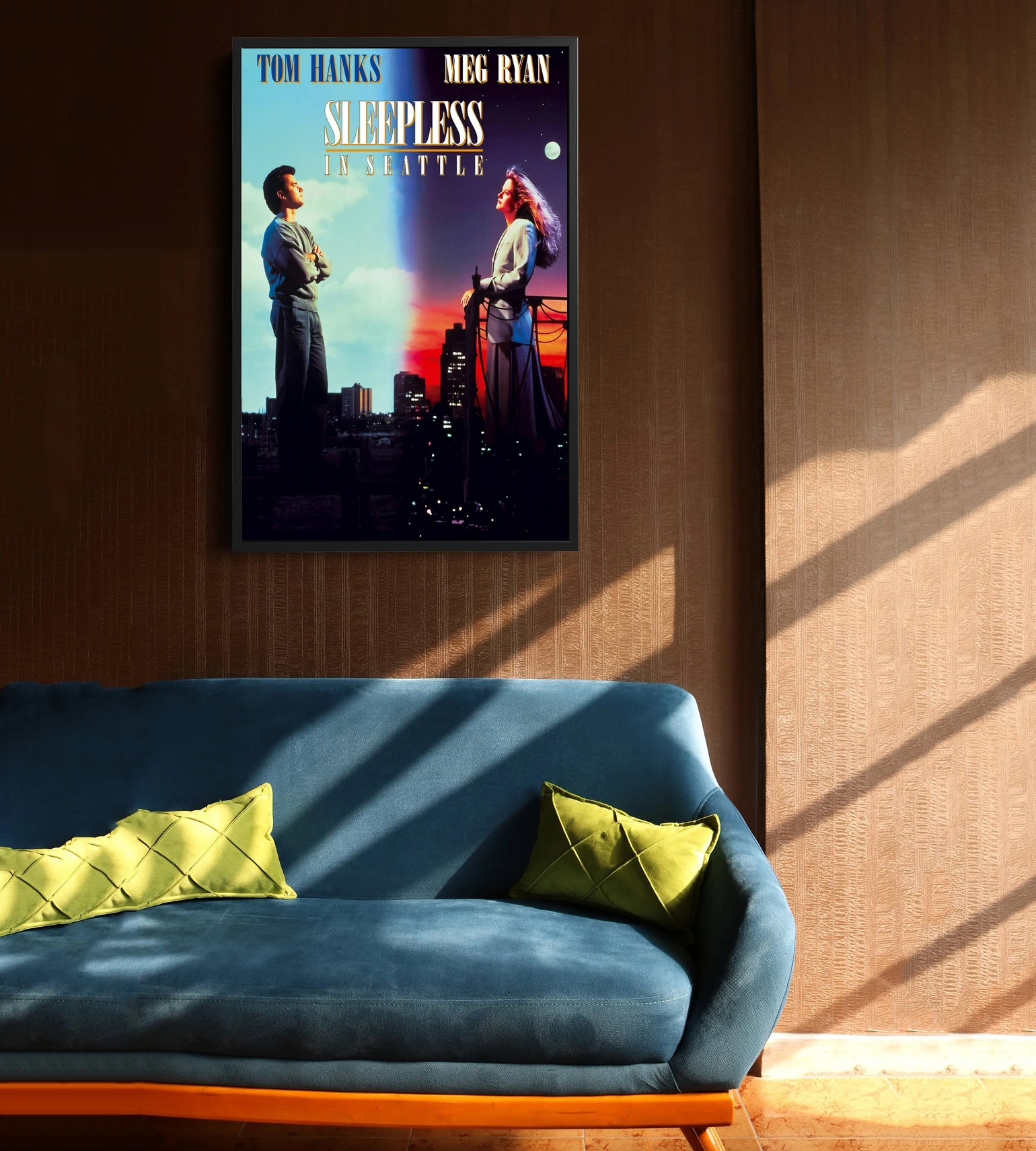 Бессонный плакат в Сиэтле (1993) том висит и Мег Райан печать фильмов