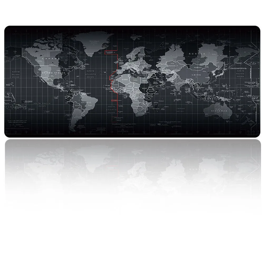 Коврик для мыши с картой мира резиновый коврик компьютерной офисный Настольный