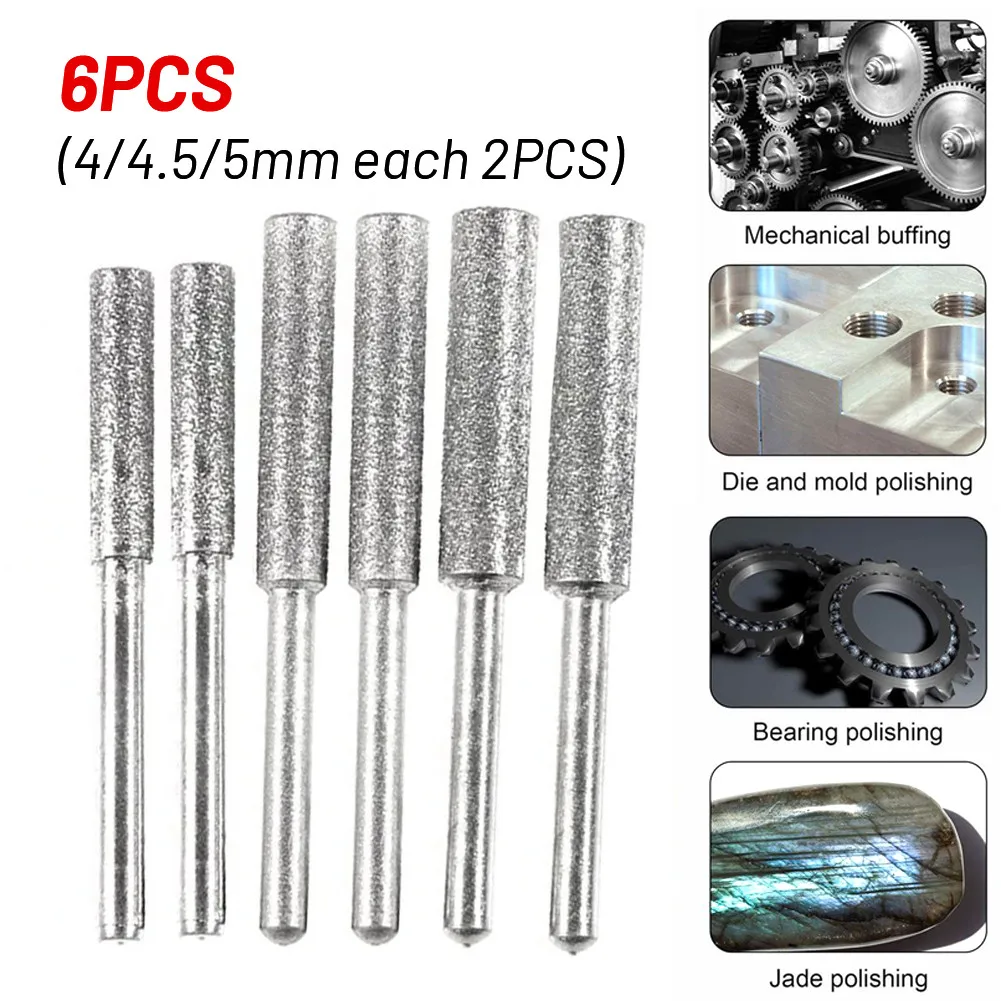 

6ps/Set Diamond Chainsaw Grinding Head Polishing Sharpener Burr File Chain Saw