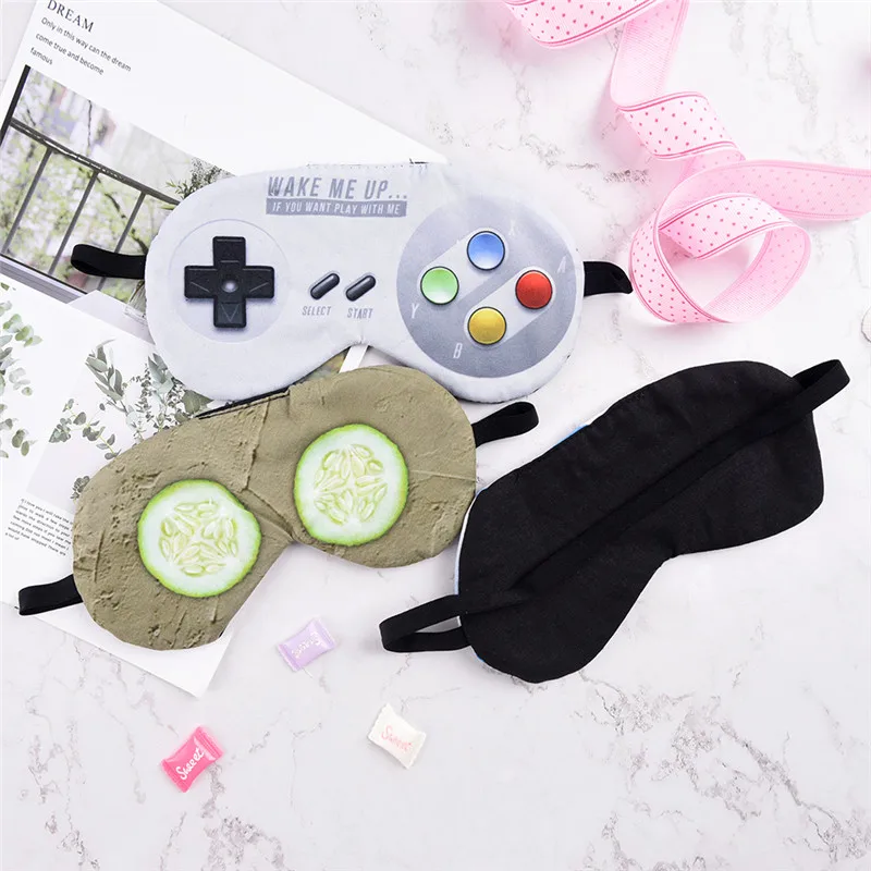 

Cute soft new printing rest relax eyeshade sleeping eye mask eyepatch blindfold