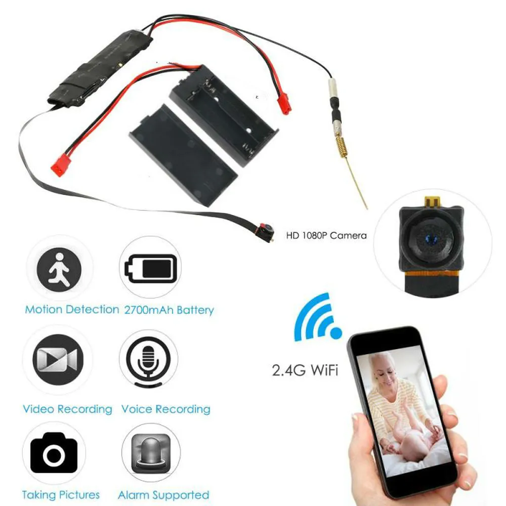 1080P Full HD H.264 ультра мини WIFI Гибкая видеокамера аудио рекордер Обнаружение