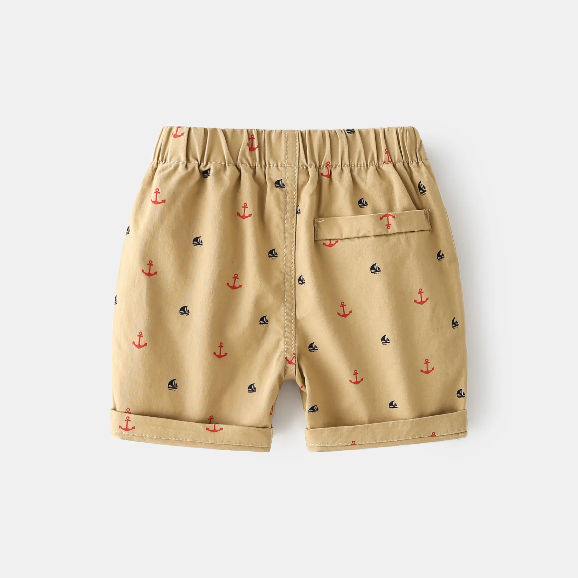 

Anchors Boys Shorts Summer Cotton Sailing Boat Girls Pants Knee Length Cotton Trousers Kids Clothing