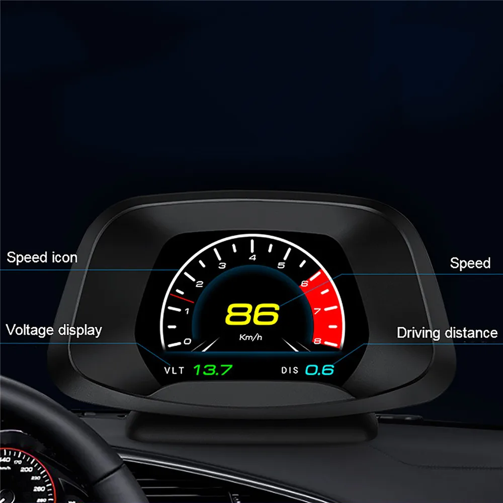 HD Car Head-Up Display Monitor OBD GPS Navigation Projector HUD High-tech Driving Car Accessories for All Cars & Trucks