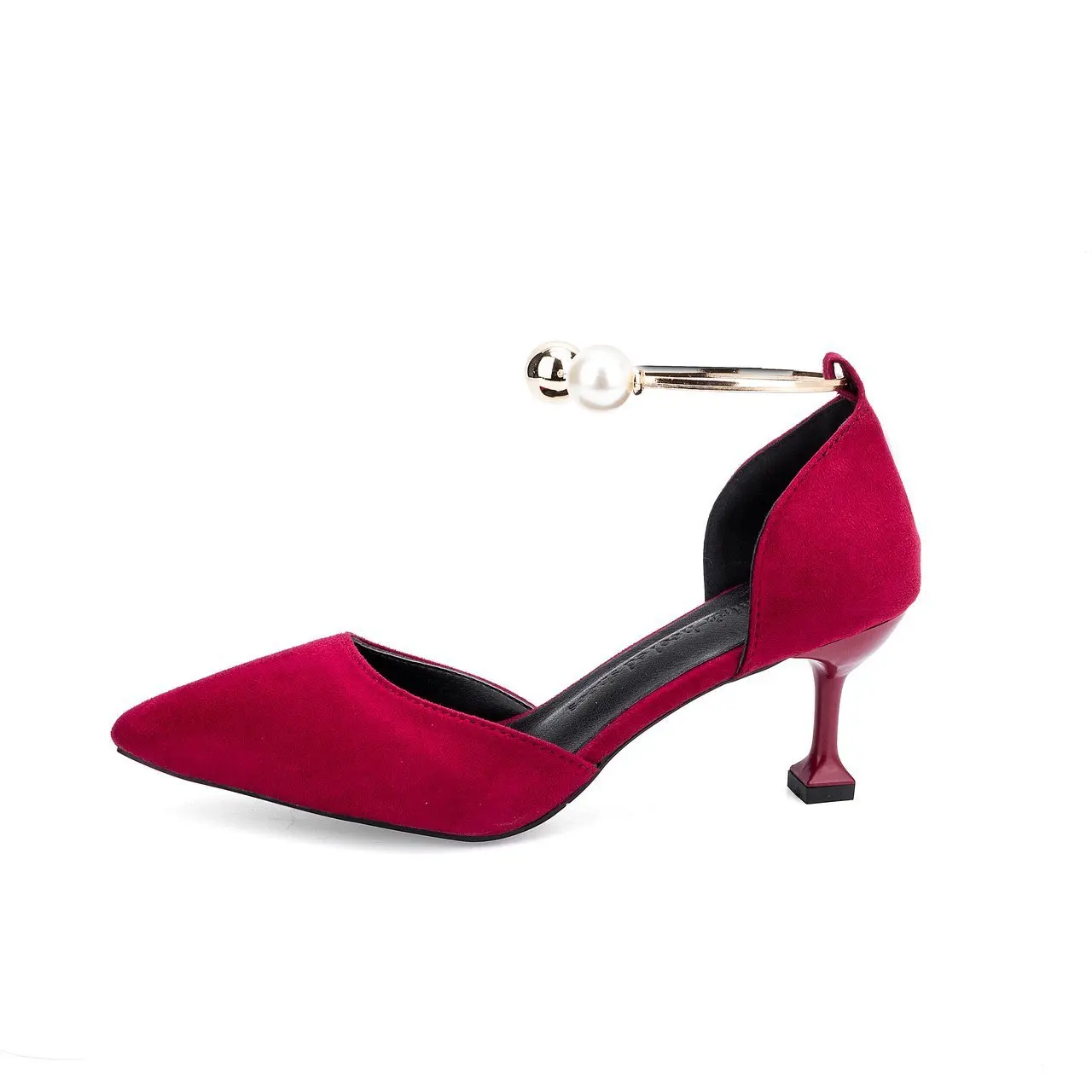 

New Korean suede pointed hollow fashion single shoes high heels fashion thin heels women's shoes