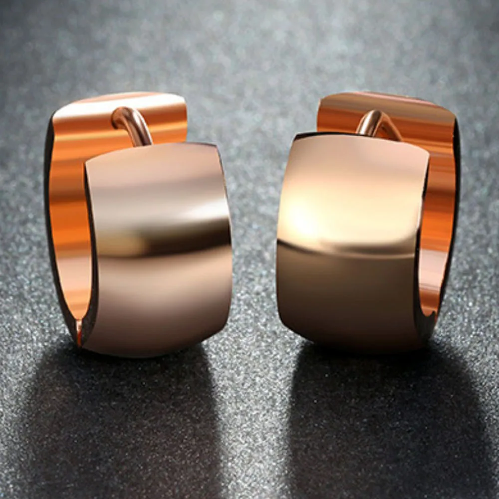 Простые лаконичные гладкие круглые серьги кольца из нержавеющей стали 7 мм для