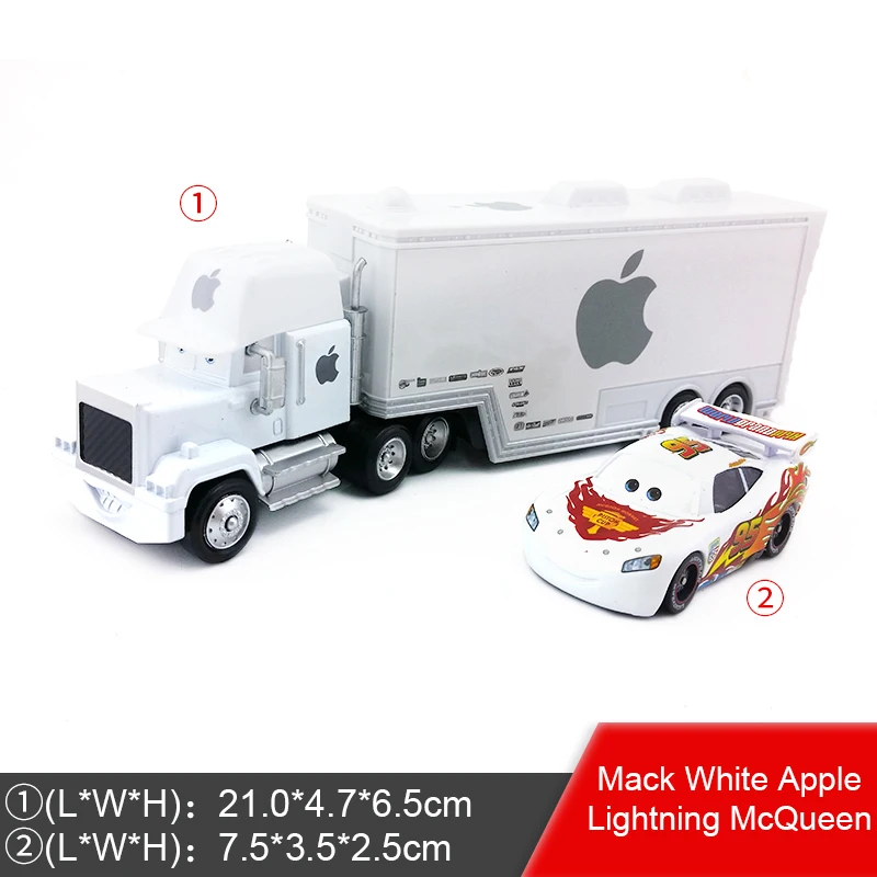 Disney Pixar Cars 2 3 Lightning McQueen Jackson Storm Mack Uncle Truck King 1:55 литой под давлением Металлический