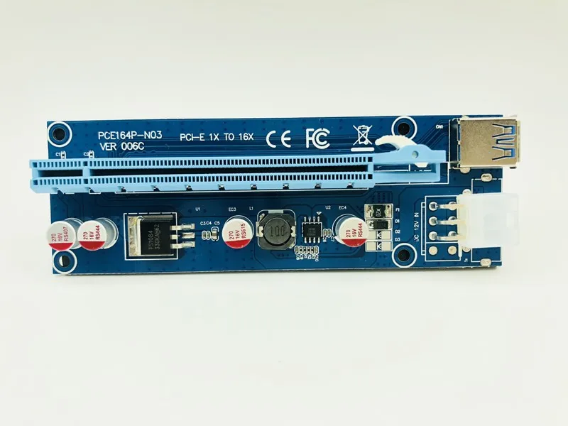 

Оптовая продажа 6 шт. USB 3,0 переходная карта pci-e Express 1X 4x 8x 16x расширитель Riser адаптер карта SATA 15pin штекер до 6pin кабель питания для BTC
