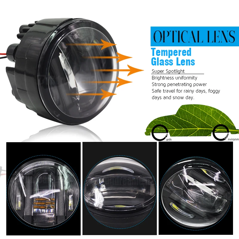 2 X автомобильные противотуманные фары в сборе светодиодные дневные ходовые огни