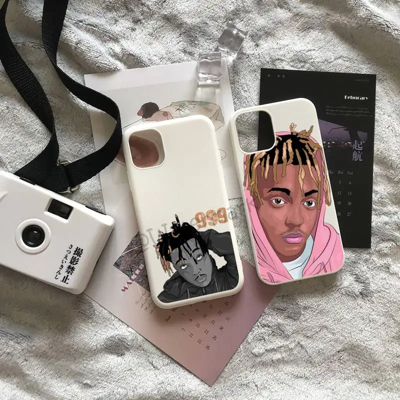 

Rap Juice Wrld Singer Phone Case For IPhone 13 12 11 Pro Max Mini Xs X Xr 6 6s 7 8 Plus White Candy Colors Cover