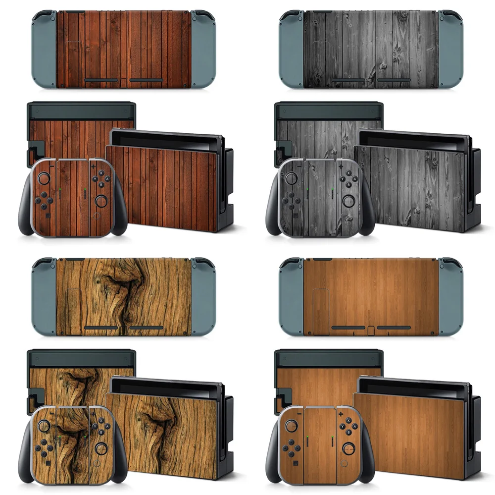 Деревянный дизайн для консолей переключателей и наклеек контроллера виниловые