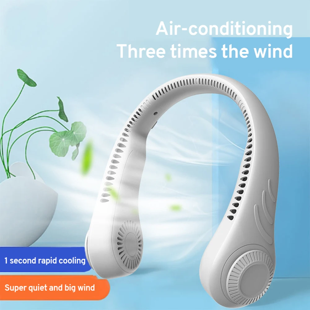 

Neckband Fan Portable Fan Portable Air Conditioning Air Cooler Cooling Fan Neck Fan 4000mAh Ventilador USB Rechargeable