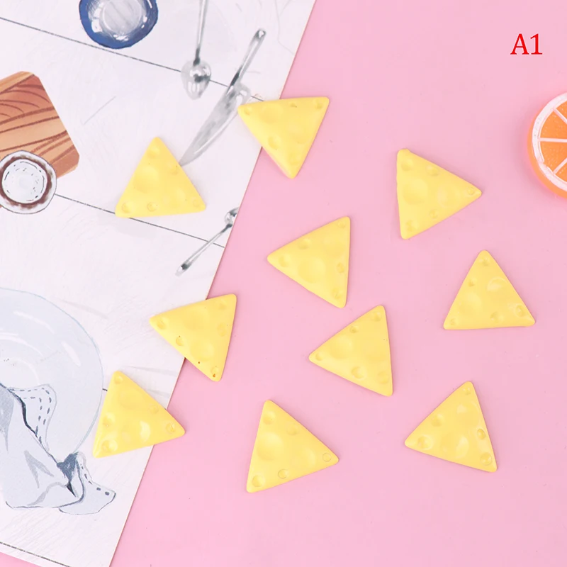 10pcs Cheese Honeycomb Flat Back Resin Cabochon SImulation Fake Food For Scrapbooking DIY Cake Decor Doll House Toy Accessories - купить по