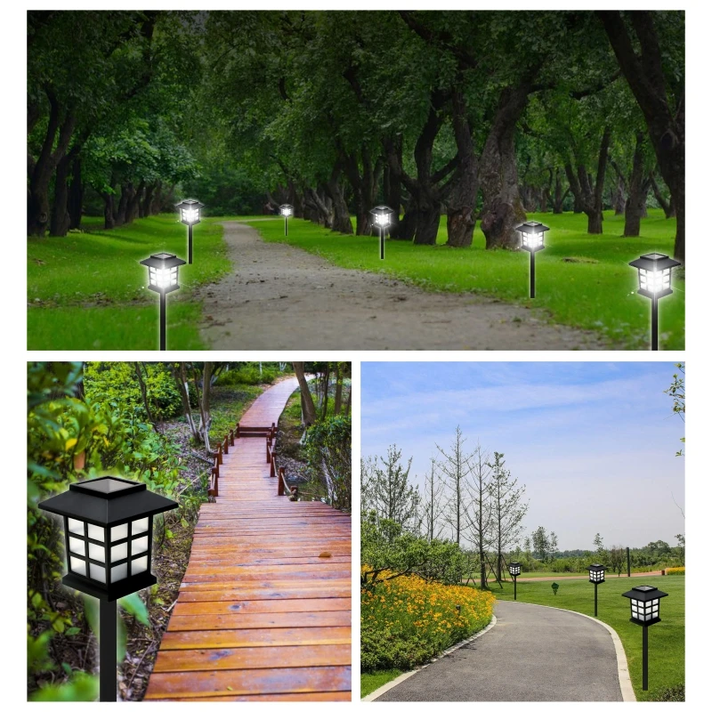 

2/4/6/8pcs Led Lawn Lamp Solar Pathway Lights Landscape Waterproof Outdoor Yard Buried Decoration Night Lights Garden Floor Lamp
