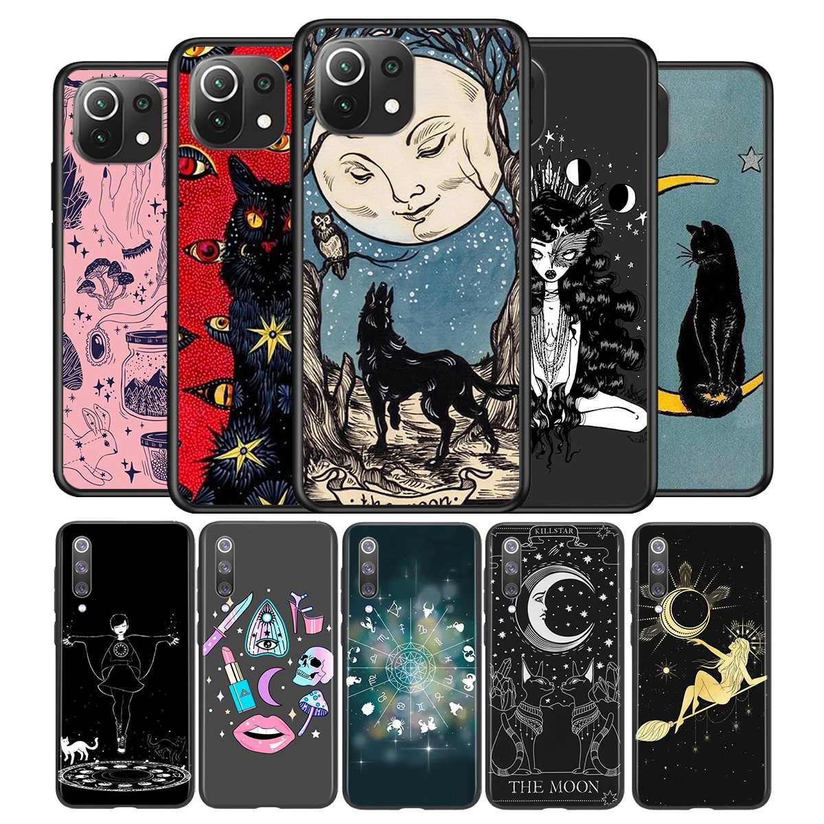 

Witches Moon Mystery Totem Silicone Cover For Xiaomi Mi Note 11 11T 11i 10i 10T 10 9 9T 9 SE Lite Pro Ultra Phone Case