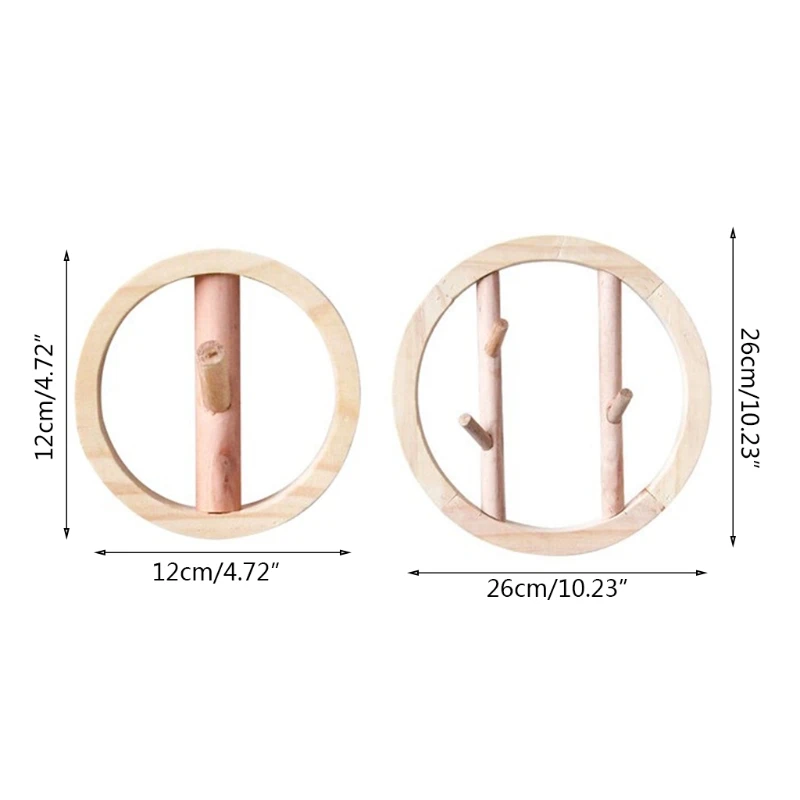 

Solid Wood Round Wall Hanging Clothes Hook Decorative Crochet Nordic Wooden