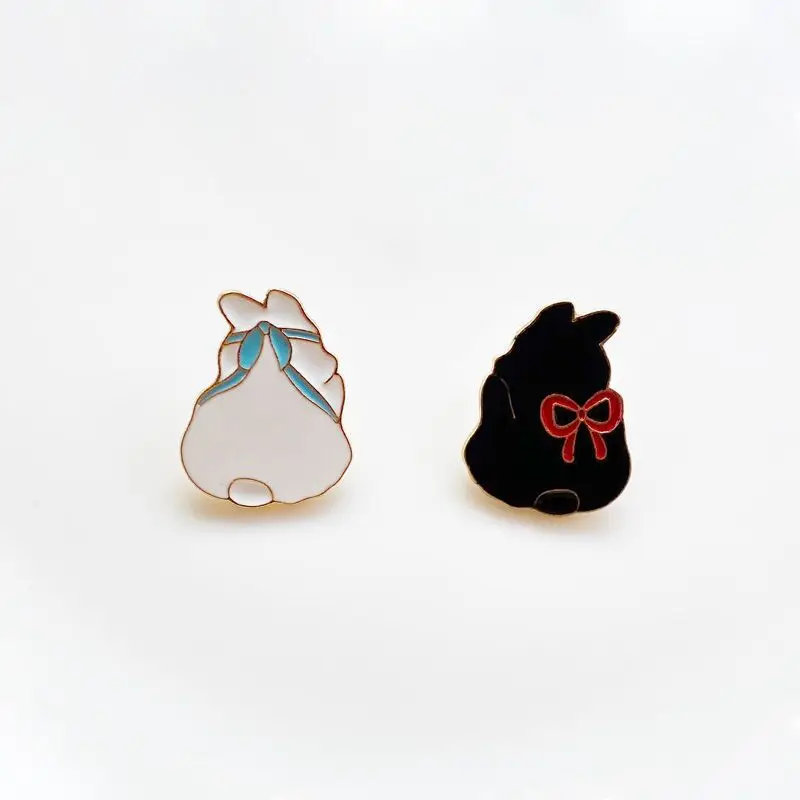 The Untamed Chinese Anime Mo Dao Zu Shi Enamel Pin Wei Wuxian Lan Wangji Couple Black White Rabbit Bag Clothes Lapel Badge | Украшения и