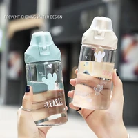 cute water bottle 500ml outdoor sport travel water bottles for girls portable leakproof cup milk juice container kitchen tools