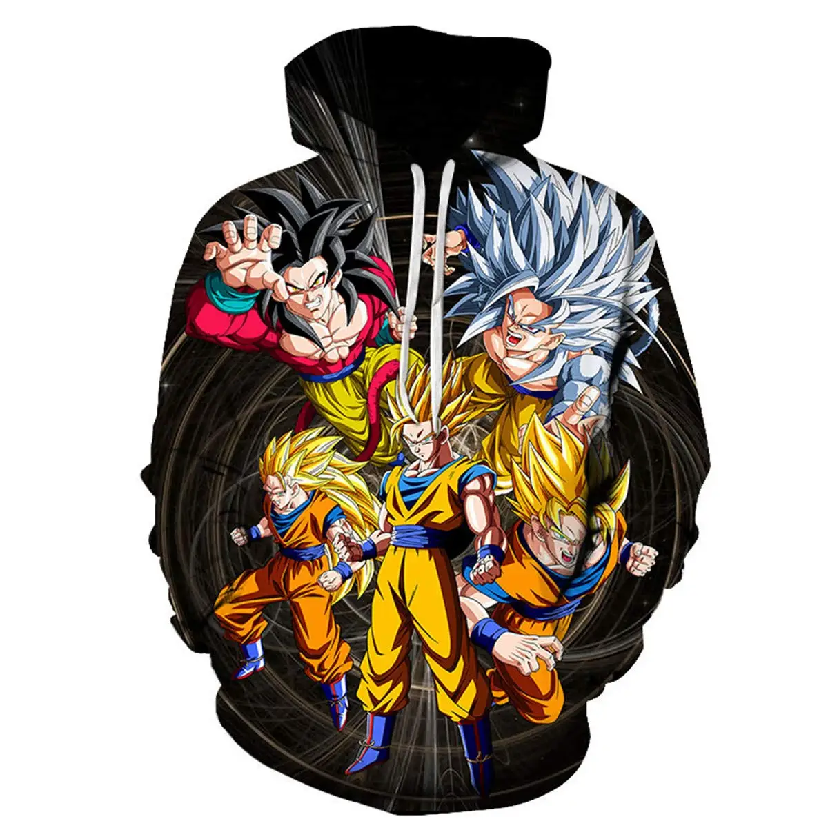 Весенне осенняя мужская толстовка с капюшоном 3D принтом Мужская анимационная