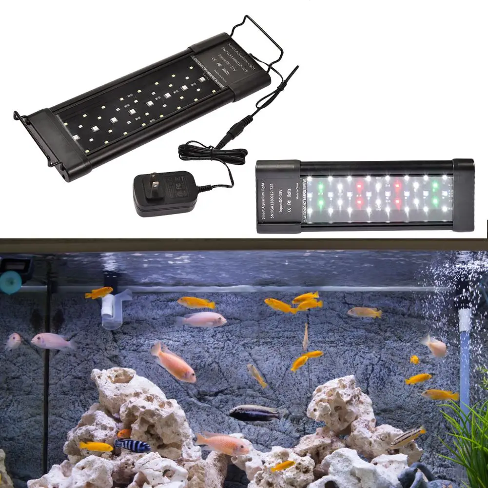 Таймер 11 8 23 6 дюймов аквариумный светодиодный светильник ing полный спектр RGB Aqua Plant
