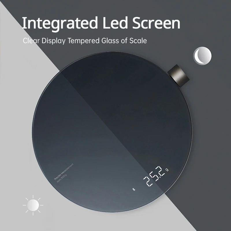 Xiomi HOTO-b&aacute;scula de cocina inteligente, balanza electr&oacute;nica con Bluetooth y aplicaci&oacute;n, herramienta de medici&oacute;n de pesaje de alimentos, pantalla Digital LED-5