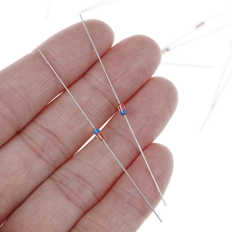 

1N34A 1N34 Germanium Diode 50mA 65V DO-35 (DO-204AH) IN34A IN34 Axial GE for TV FM AM Radio Detection