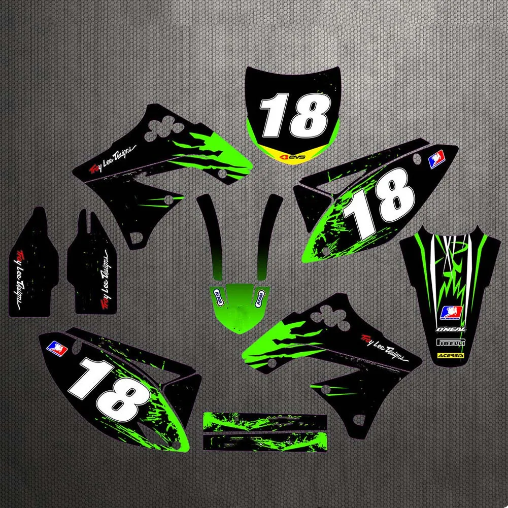 Мотоциклетные наклейки 3 м фоны графические наборы для Kawasaki KXF250 KX250F 2009 2010 2011 2012 KXF